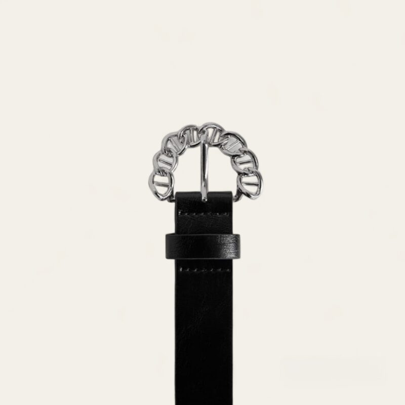 Ceinture boucle maillons - Noir