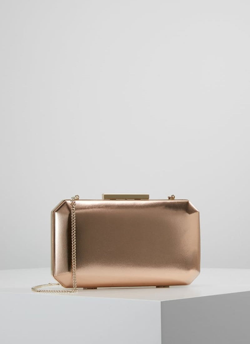 Pochette m tallique Rose dor Vente de sacs main et bijoux de