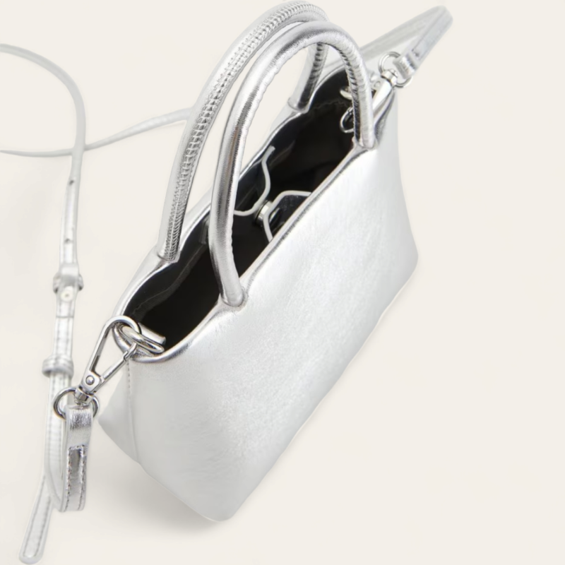 Sac Crossbody Métallisé - Argenté – Image 4