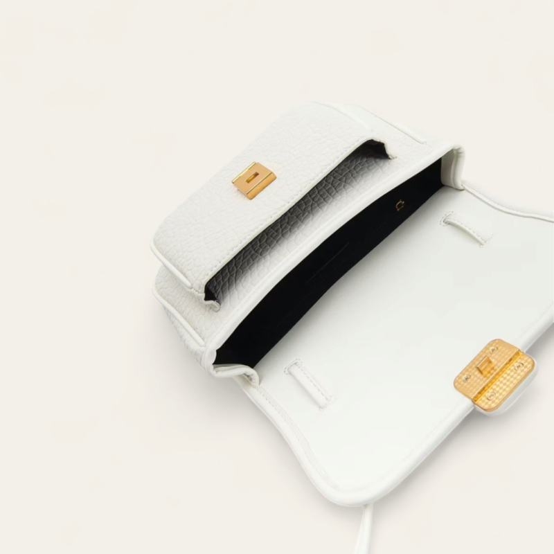 Sac à Bandoulière Crossbody avec Boucle - Blanc – Image 6