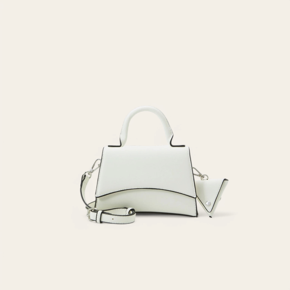 Mini sac bandoulière ornement porte-monnaie - Blanc