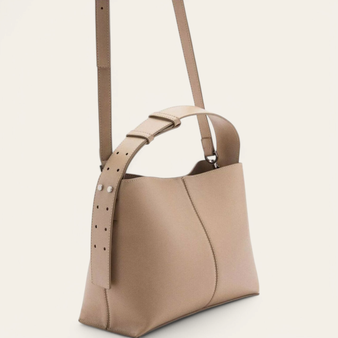 Mini sac cabas bandoulière - Beige